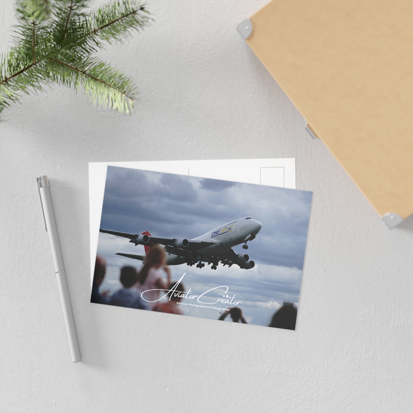 One Air 747-433 Postcard
